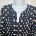 Old Navy  Casual Floral Medallion Print MicroPleat front Tshirt Dress Navy XS Photo 3