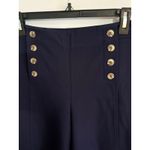Talbots  Sailor Pants Wide Leg High Waist‎ Button Front Navy Blue Size 8 Photo 1