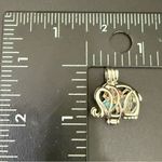 925 Sterling Silver Cage Elephant Pendant with Beads 6g. Photo 9