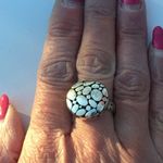Trendy Sterling Silver Women's Ring with Ornate Band Photo 2