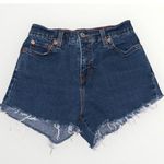 Levi's Levi’s Vintage 512 Cut Off Fringe Raw Hem High Waisted Blue Jean Shorts 6P Photo 0