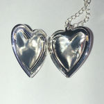 Raphael Silver Tone Boho Heart Locket Pendant Necklace Photo 4
