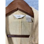 J Jill Womens Blazer Pants Set Size M 12 Beige Yellow 100% Linen Lagenlook Photo 2