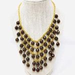 Egyptian revival bib statement necklace, NWOT Photo 0
