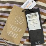 VERO MODA New Square Neck Long Sleeve Mini Dress Frida Neutral Stripe Photo 13