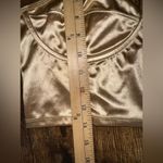 Free People  Top Womens Large Latte Casino Royal Brami Crop Smocked Back Y2K NEW Photo 9