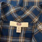 Etcetera EE By  metallic plaid shirt dress popover sz 6 blue gold Photo 5