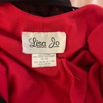 Lisa Jo Y2K black/red/sparkly sleeveless Showgirl midi dress. Size 12. Black Photo 4