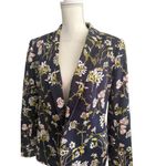 Tommy Hilfiger  Navy Blue Floral Blazer Jacket Size 16 Photo 4
