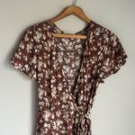 Auguste the label Boho Floral Wrap Maxi Dress – Brown 4 Photo 3