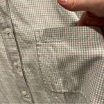 Cute Vintage 80’s soft green pink plaid normcore button front short sleeve shirt Size 1X Photo 4