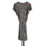 Lane Bryant Floral Mini Dress Plus Size 18/20 Green V-Neck Boho Cottagecore Photo 2