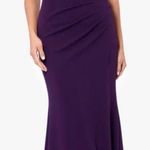 XScape  Off The Shoulder Ruched Crepe Gown Mulberry Purple‎ 8 Photo 0