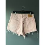 Levi's 501 Pink Denim Shorts with Frayed Hem Photo 1