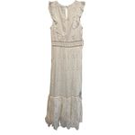 AQUA Bloomingdale’s Sleeveless Eyelet Embroidered Midi Dress Lined White XS NWT Photo 2