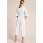 Gal Meets Glam Swayer Poplin Jumpsuit White Size 10 Photo 1