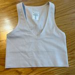 Athleta  Ribbed Crop Top Cream/light Pink Color Size XS Photo 0