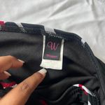 Wrapper Y2K BLACK AND RED  ABSTRACT PRINT MIDI‎ SKIRT Photo 5