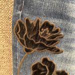 Chico's  Velvet Floral Jeans Blue‎ 10R Or 1.5 Photo 4