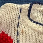 VTG 80s Allison Smith Heart Knit Sweater | L Ramie Blend Made in Korea Red Size L Photo 12