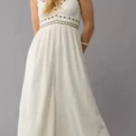 American Eagle AE Size XS Cream Maxi Jumpsuit Photo 0