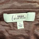 Louna Ruched Dress Women's Large Brown Jersey Knee Length Long Sleeve V Photo 6