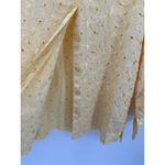 draper's & damon's Yellow Embroidered Long Sleeve Shirt Women's Size Small S Photo 3