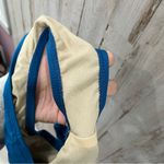 A pea in the pod Blue Two Piece Maternity Swim Suit Halter FLAW Photo 9