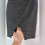 Popular Basics  L Black and White Striped Mini Skirt Photo 1