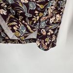 J. Jill Pima Cotton Crew‎ Neck Floral Long Sleeve Tee Shirt Size Medium Black Photo 7