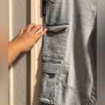 BBJ Women's Cargo Jeans Utility Pocket Straight Leg Denim Size 9/29 Light Wash Blue Photo 1