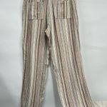 For Cynthia  Striped Linen blend Pants w/pockets Size medium drawstring Photo 1