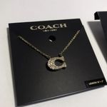 Coach  SILVER C LOGO Necklace NWT Photo 0