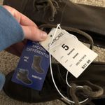 Cherokee Brown combat boots with floral blue design inside Photo 3