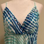 Boston Proper  Watercolor Chiffon Slip Dress Photo 1