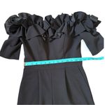 XScape Evenings Ruched Ruffle Scuba Crepe Jumpsuit Sold Out Online Size 8 Black Photo 9