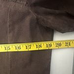 New Directions Jacket Womens Medium Brown Suede Leather Ruffle Design Career Photo 7
