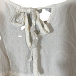 American Eagle White Applique Lace Peasant Top Women Sz S Photo 7