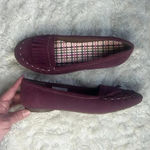 Lands End faux suede purple/burgundy moccasin flats women’s size 8 Purple Photo 2