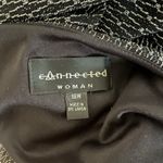 Connected Woman Sparkly Metallic Thread Shift Dress Black Silver Size 18W Photo 10