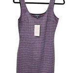 Modcloth NWT  Purple Plaid pattern Such a Charmer Sleeveless Dress M bodycon Photo 0