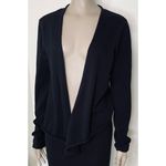prAna Black Open Front Waterfall Cardigan Photo 1