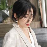 Women's Zircon Pearl Dangle Dorp Hoop Earrings Gold Photo 3