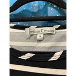 Moa Moa Women's Striped Ruched Bodycon Dress Black & White Knee Length M Photo 2