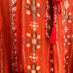 Joie  Silk Peasant Boho Blouse Women's Small Burnt Orange Career Hippie Dainty‎ Photo 2