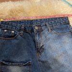 Funky Reworked Spliced Raw Hem Straight Leg High Rise Women’s Denim Jeans Size 30 Photo 7