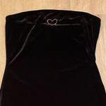 Black Velvet Y2K Style Sleeveless Mini Dress Rhinestone Detail Small Silver Photo 1