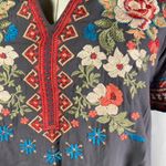 Andree by Unit  Women's‎ Embroidered Dress Gray Floral Medium Boho Casual Photo 4