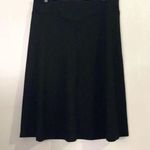 Adrienne Vittadini  Studio Women Black Basic Solid Rayon Ruffle Midi Skirt 12 Photo 0