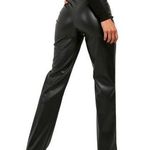 Newport News Vintage 90's Y2K Black Leather High Rise Straight Leg Pants Photo 0